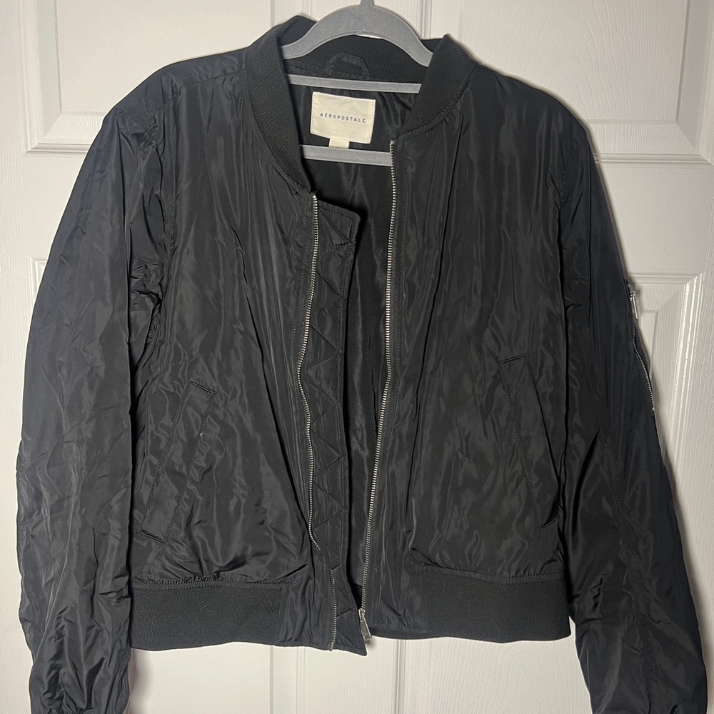 Aeropostale black bomber jacket